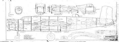 Ziroli B-25 Mitchell PLAN 101 inch