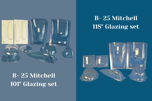 B-25 Mitchell Glazing Sets (Available in 2 scales) - Ziroli