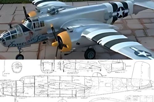 B-25 Mitchell PLAN (Available in 2 Scales) - Ziroli