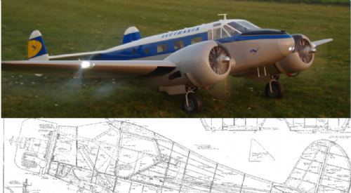 Beech D-18/C-45 plan - Ziroli