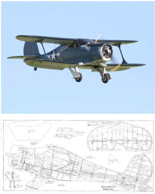 Beechcraft D-17 Staggerwing Plan Set - Ziroli
