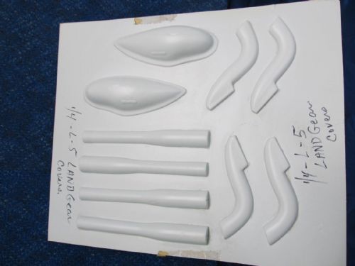 Vailly Sentinal L-5 1/4 Scale Plastic Gear Covers and Exhaust Tubes