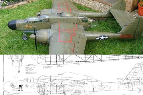 P-61 Black Widow plan by Ziroli
