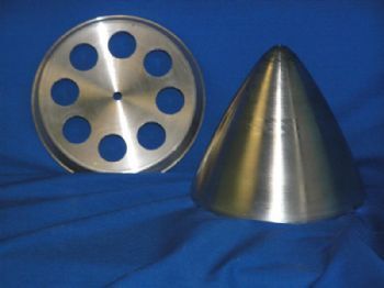 Machined Alloy spinner and backplate for Spirit of St Louis