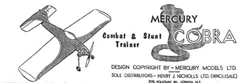 Mercury Cobra CL Stunt - Parts Set and plan